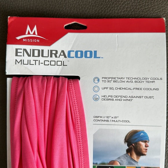 ENDURACOOL Unisex Head/Neck Cooling Scarf - Pink - Picture 2 of 7